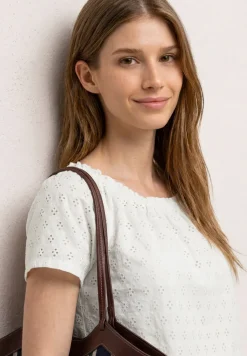 Carmen Bluse mit Shiffley-Muster