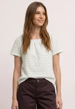 Carmen Bluse mit Shiffley-Muster
