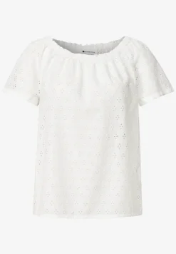 Carmen Bluse mit Shiffley-Muster