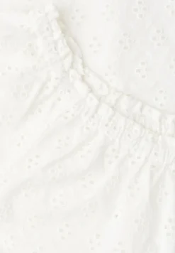 Carmen Bluse mit Shiffley-Muster