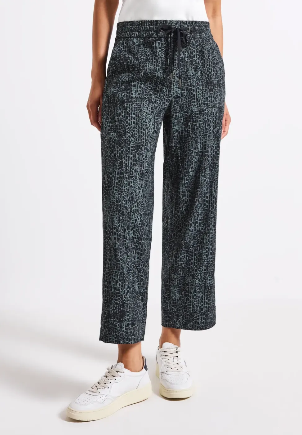 Casual broek met omslag