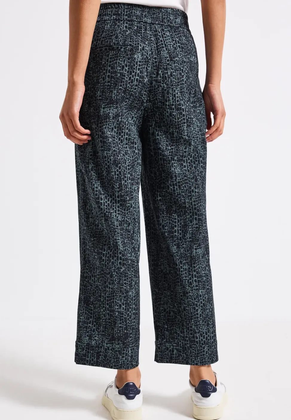 Casual broek met omslag