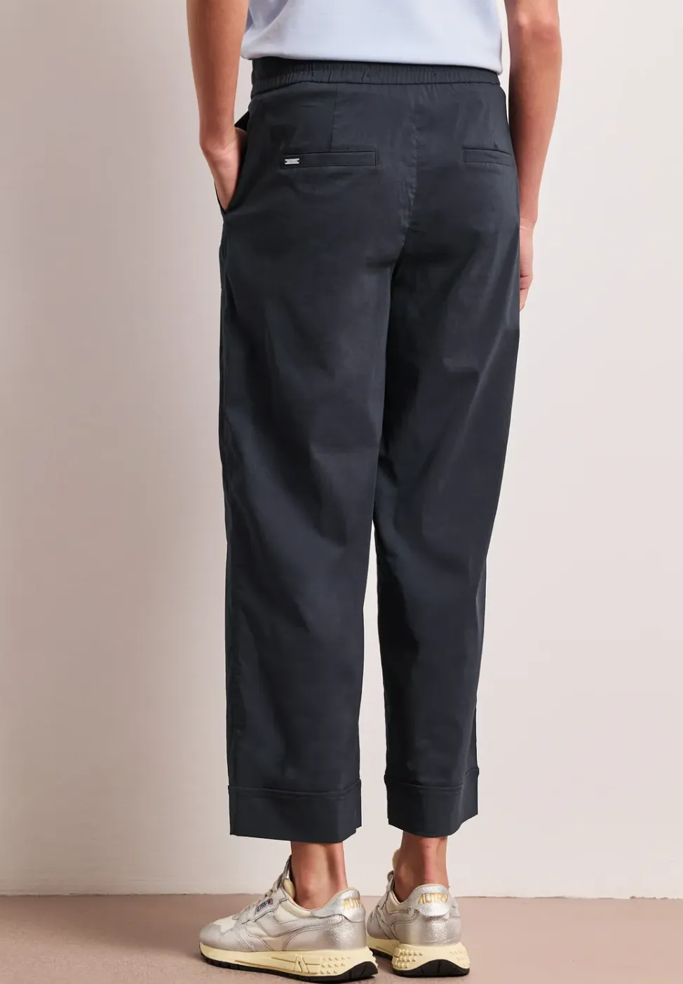 Casual broek met omslag