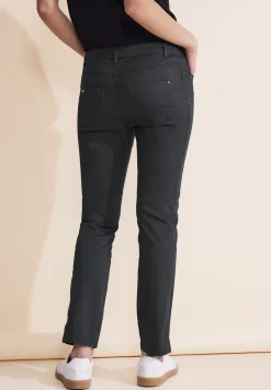 Casual fit broek van keperstof