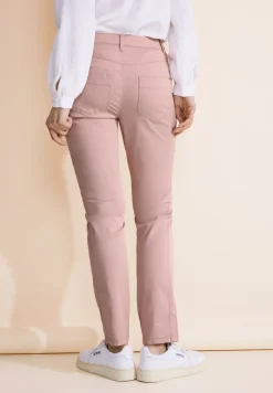 Casual fit broek van keperstof