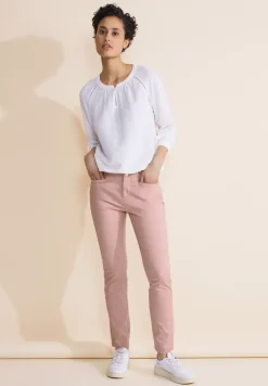 Casual fit broek van keperstof