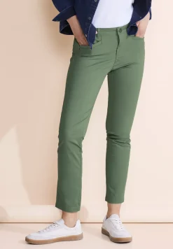 Casual fit broek van keperstof