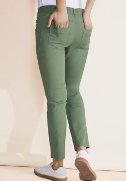 Casual fit broek van keperstof