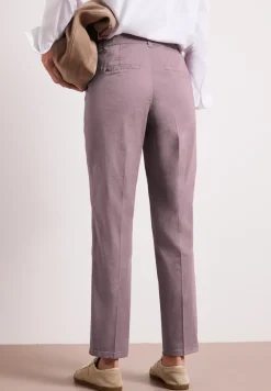 Casual fit chino's in een zachte stof