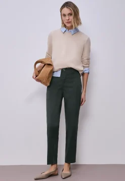 Casual fit chino's in een zachte stof