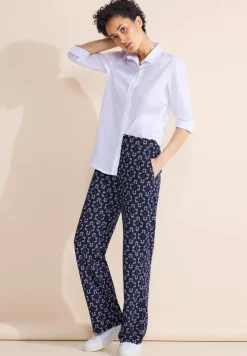 Casual fit jacquard broek