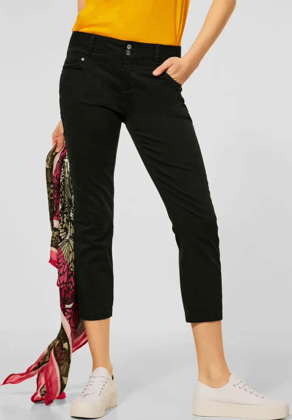 Casual-fit broek in effen kleur