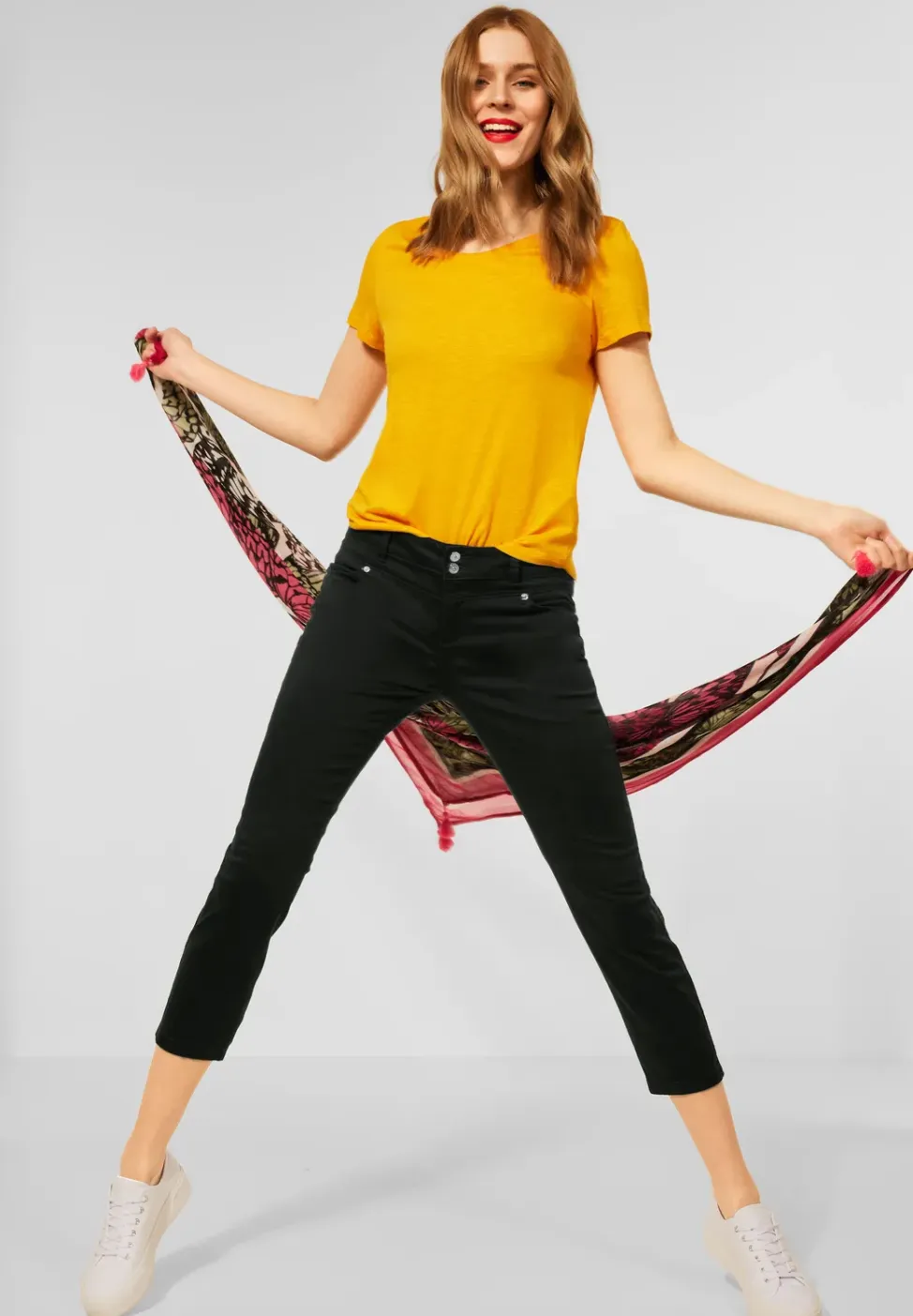 Casual-fit broek in effen kleur
