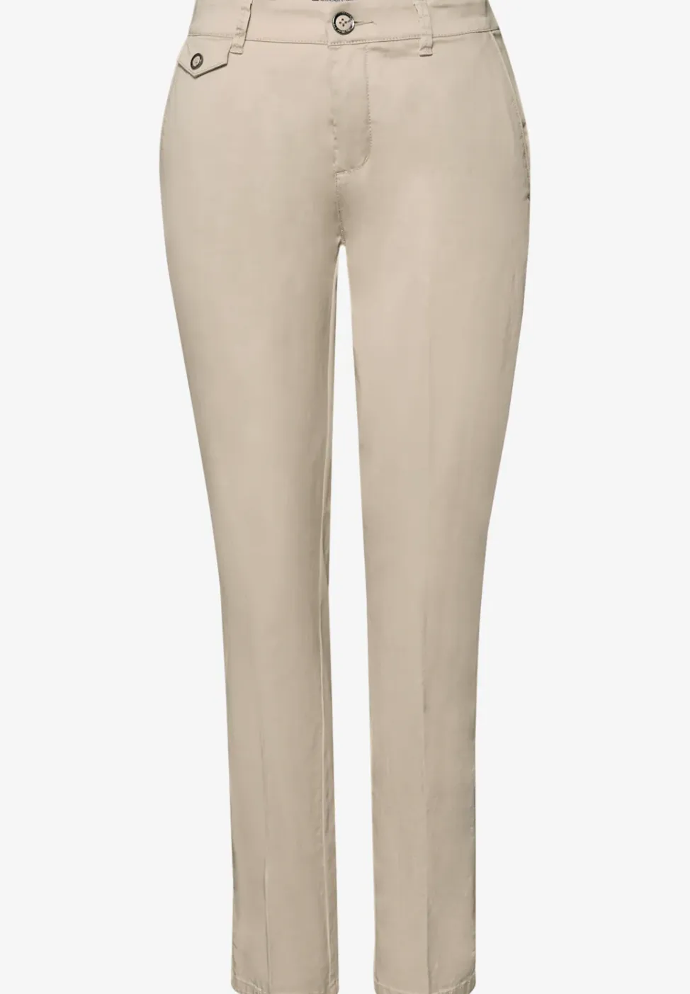 Casual fit chino's in een zachte stof