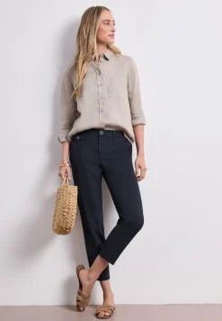 Casual fit chino's in een zachte stof