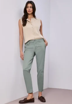 Casual fit chino's in een zachte stof