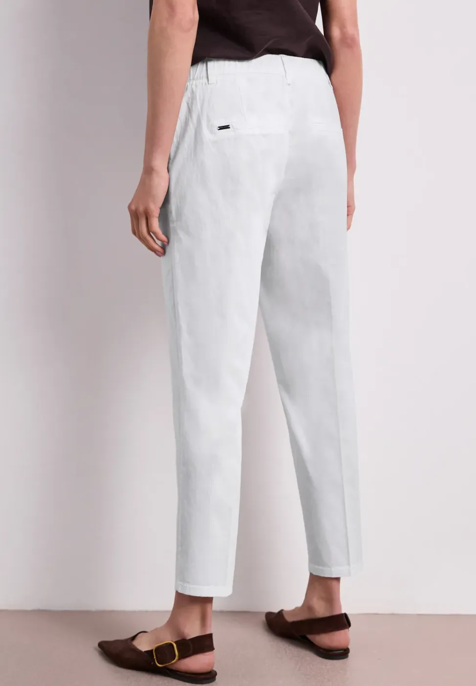 Casual fit chino's in een zachte stof