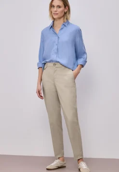 Casual fit chino's in een zachte stof