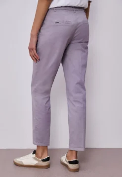 Casual fit chino's in een zachte stof