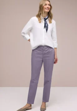 Casual fit chino's in een zachte stof