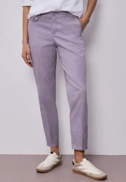 Casual fit chino's in een zachte stof
