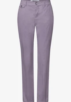 Casual fit chino's in een zachte stof