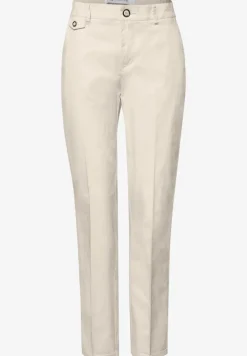 Casual fit chino's in een zachte stof