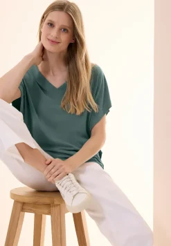 Casual shirt met V-hals