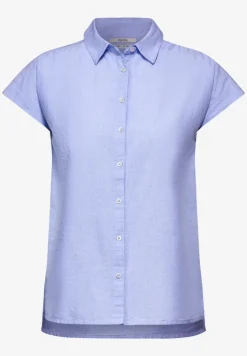 Chambray blouse met print
