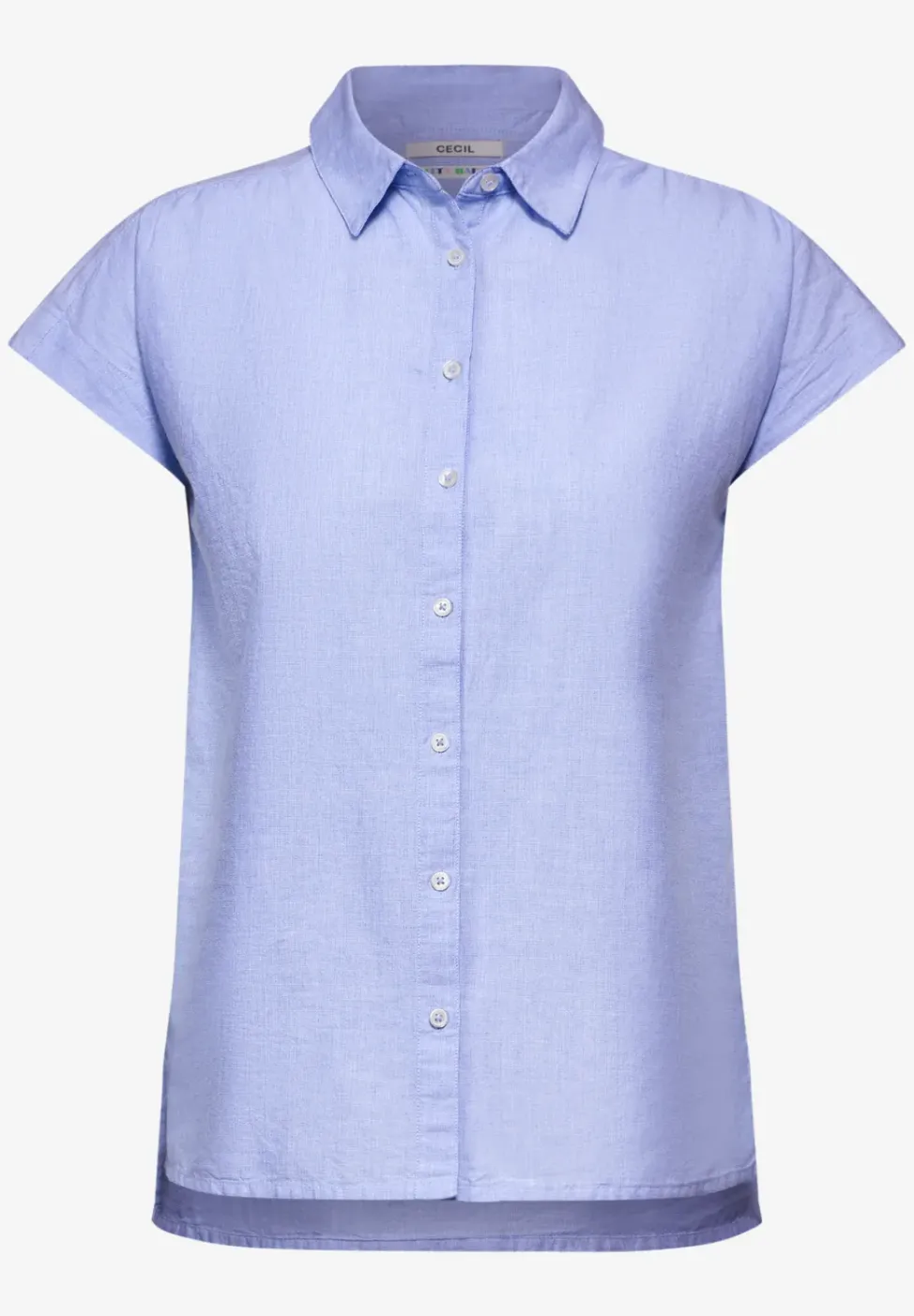 Chambray blouse met print