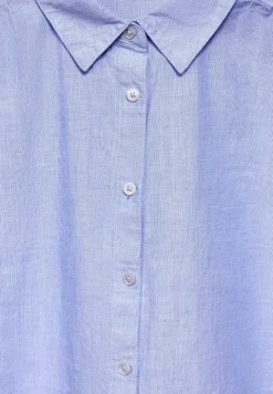 Chambray blouse met print