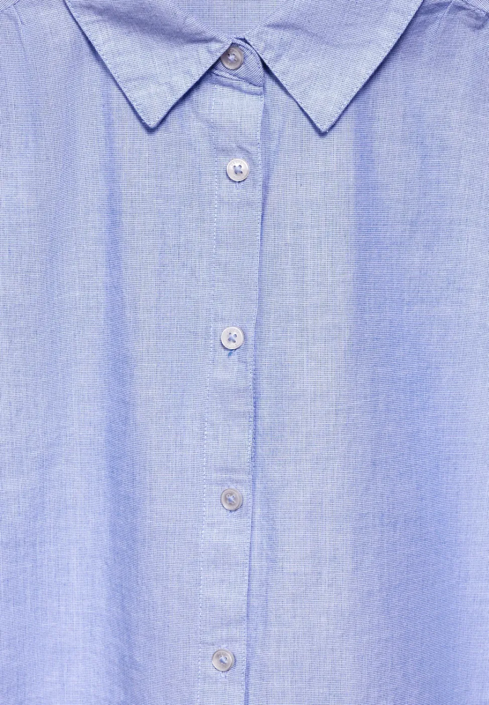 Chambray blouse met print