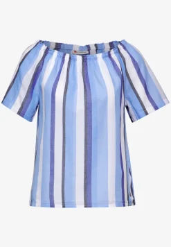 Chambray blouse met strepen