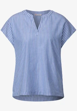 Chambray blouse met glitter
