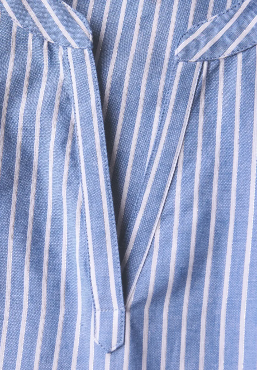 Chambray blouse met glitter