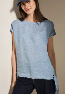 Chambray blouse met knopen
