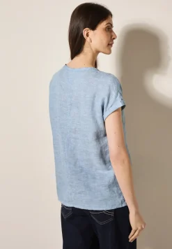 Chambray blouse met knopen