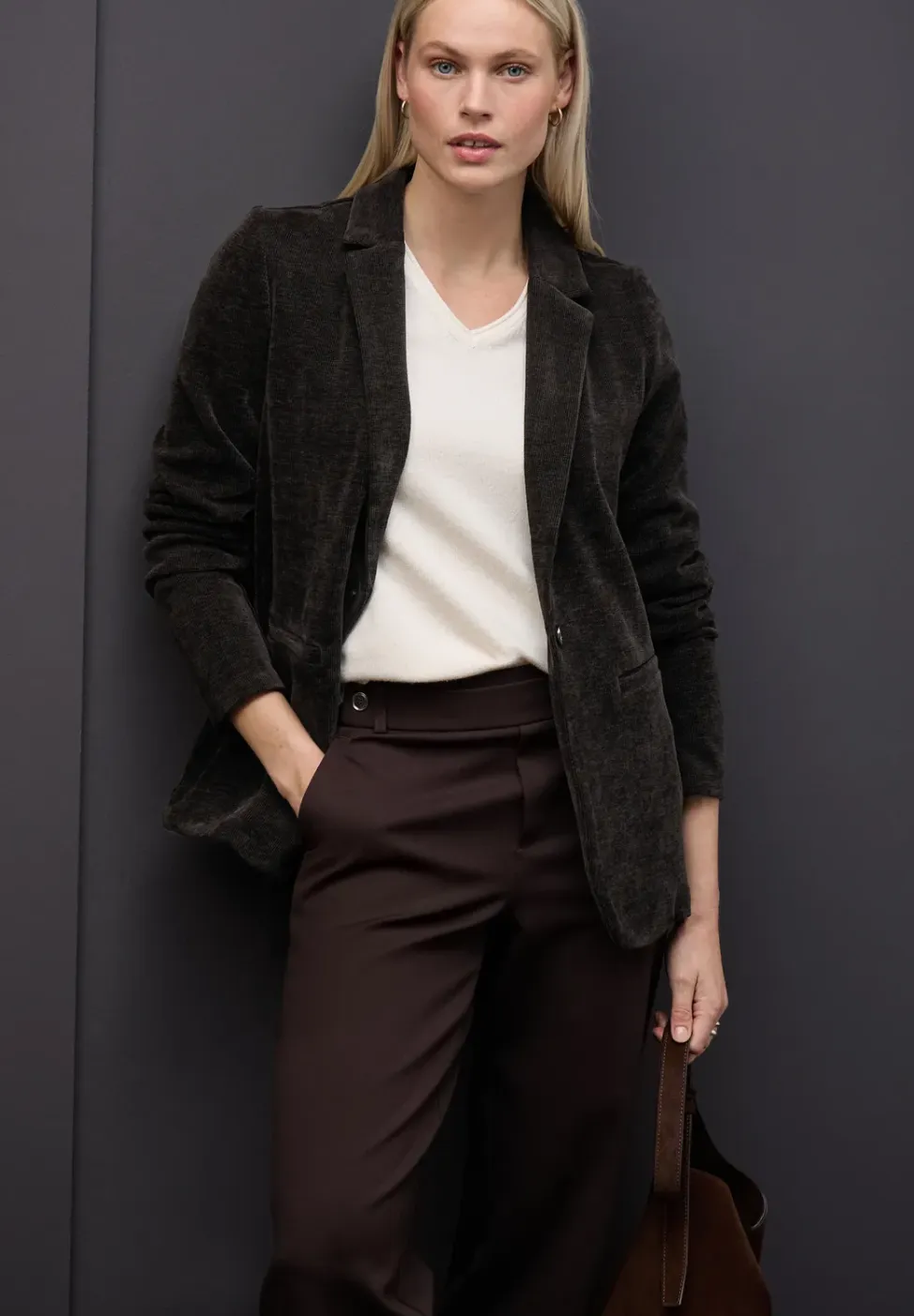 Chenille corduroy blazer