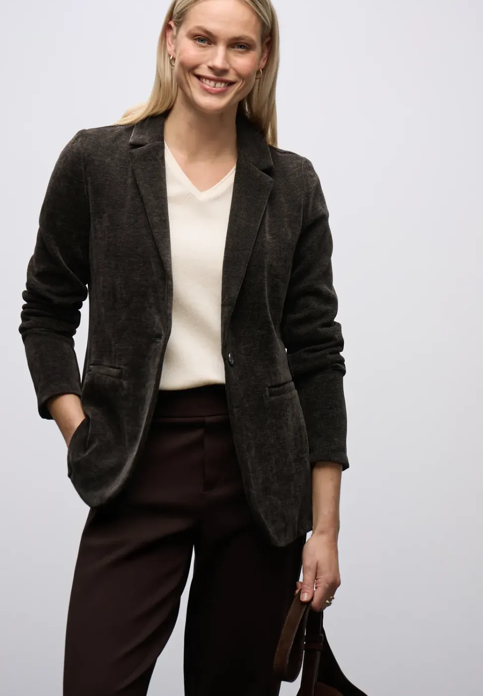 Chenille corduroy blazer