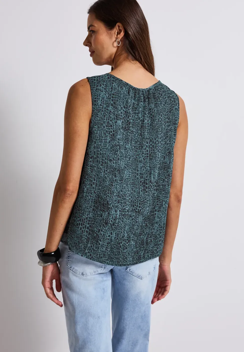 Chiffon bloes met print