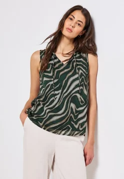 Chiffon bloes met print