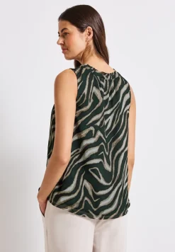 Chiffon bloes met print