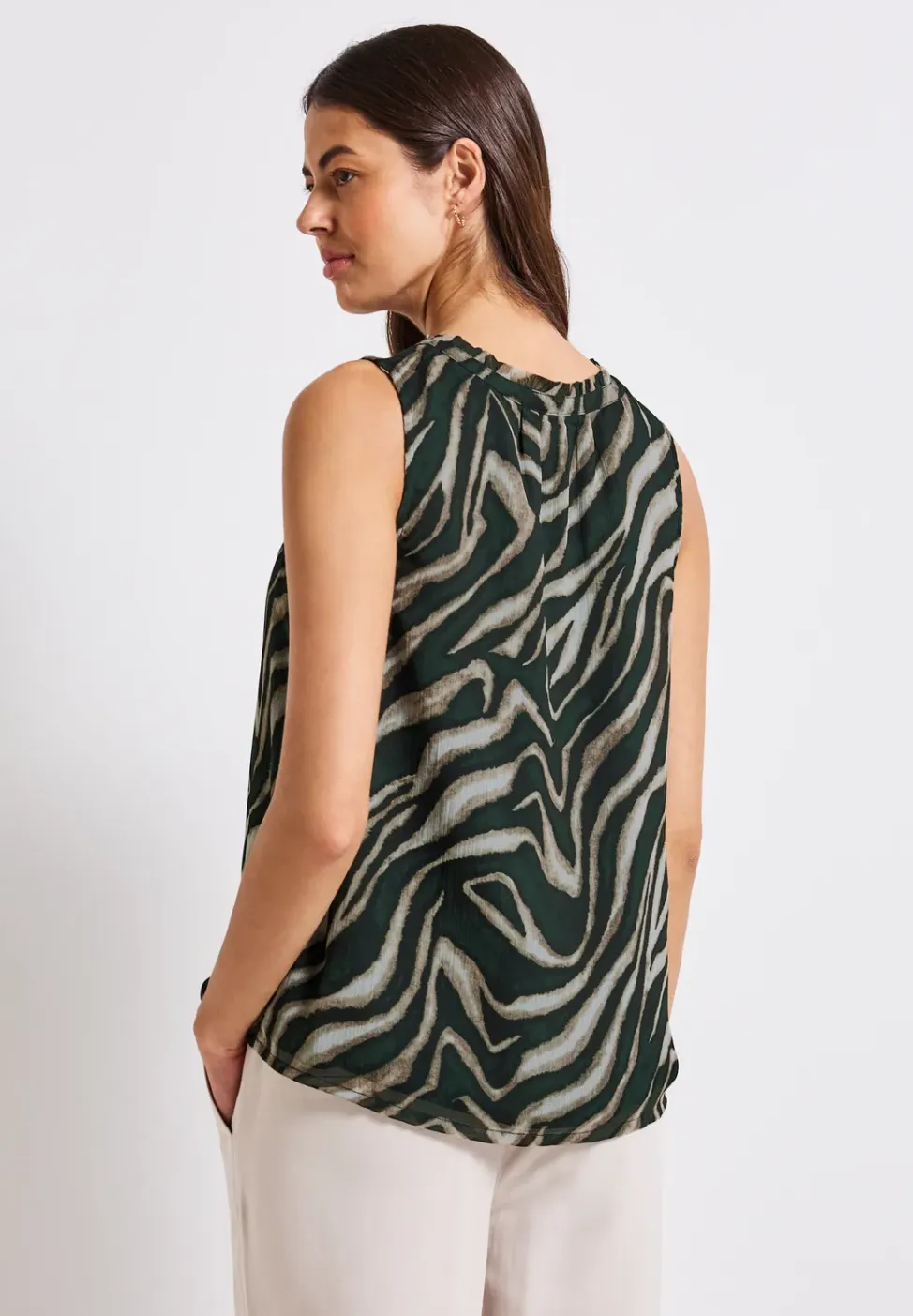 Chiffon bloes met print