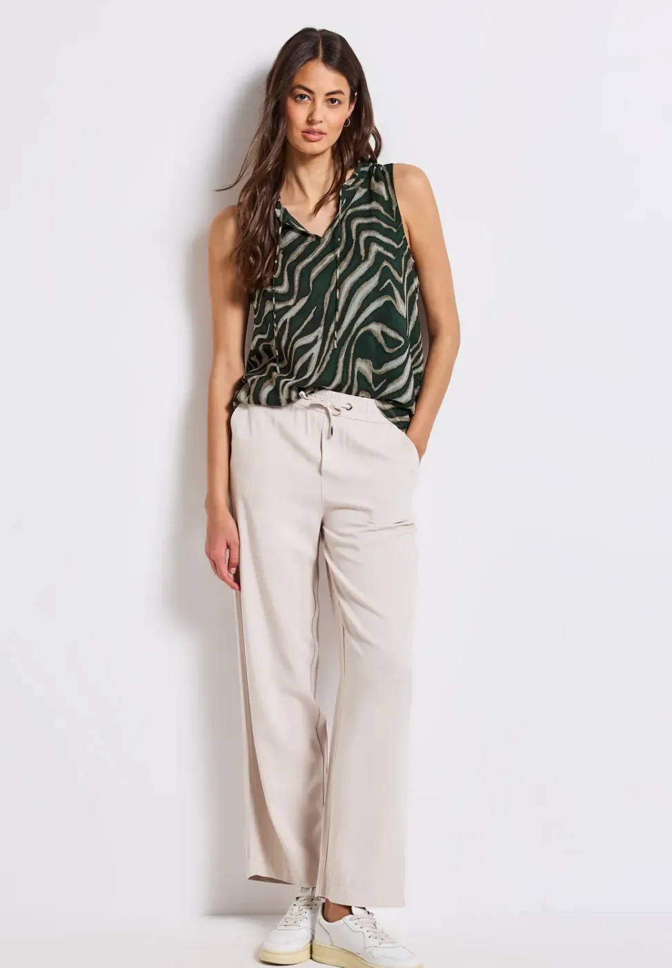 Chiffon bloes met print