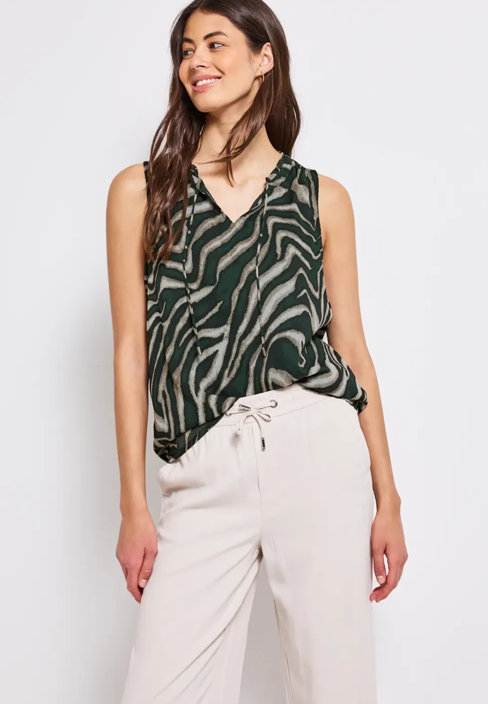 Chiffon bloes met print