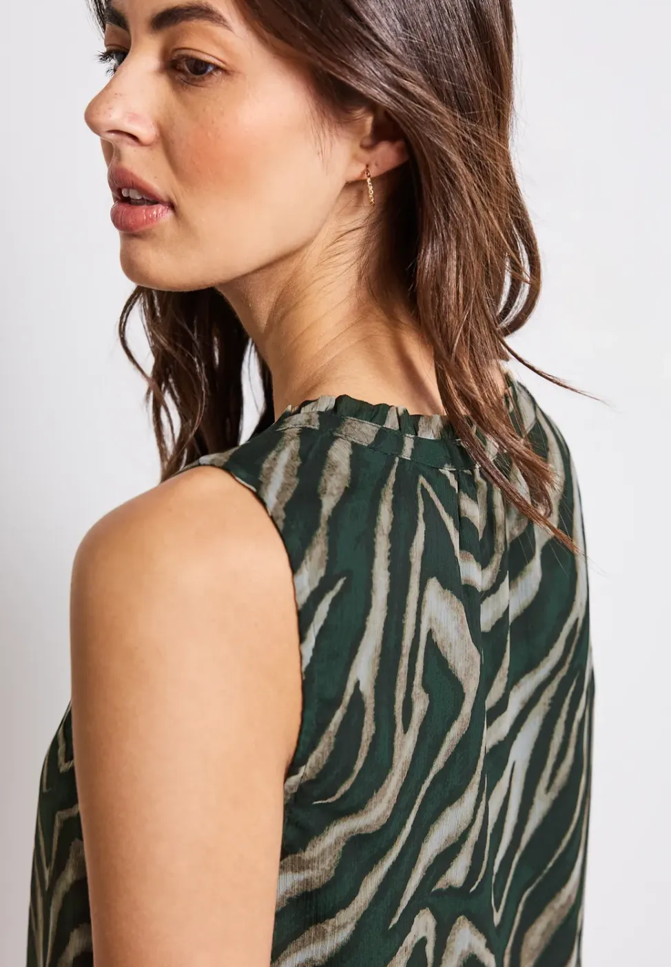 Chiffon bloes met print