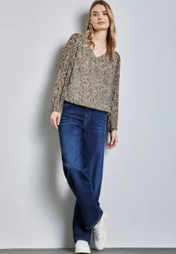 Chiffon blouse met rimpels