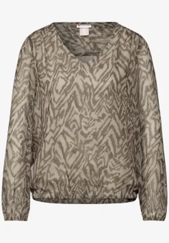 Chiffon blouse met rimpels