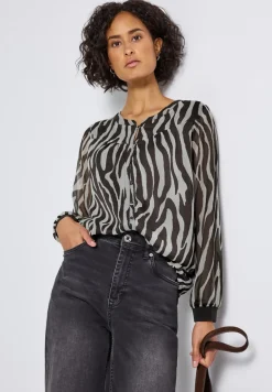 Chiffon blouse met zebraprint