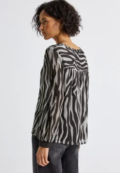 Chiffon blouse met zebraprint